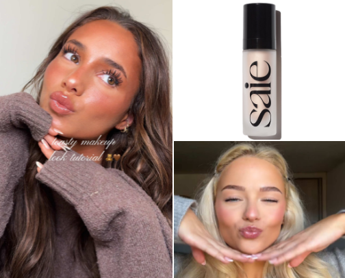 trendy makeup cover photo collage