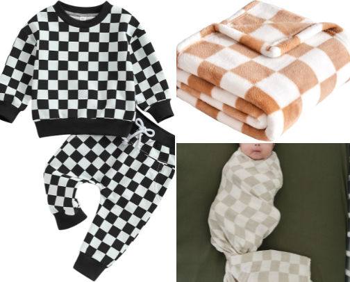 Baby Checkered Print cover photo collage