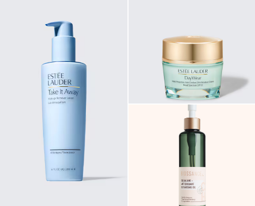 Silicone-Free Sensitive skin facial products cover photo collage