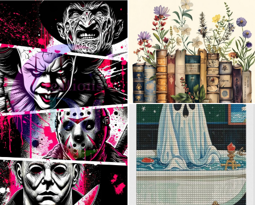 Diamond painting cover photo collage