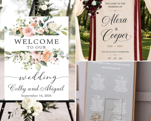 Wedding Signs That Improve Guest Experience cover photo collage