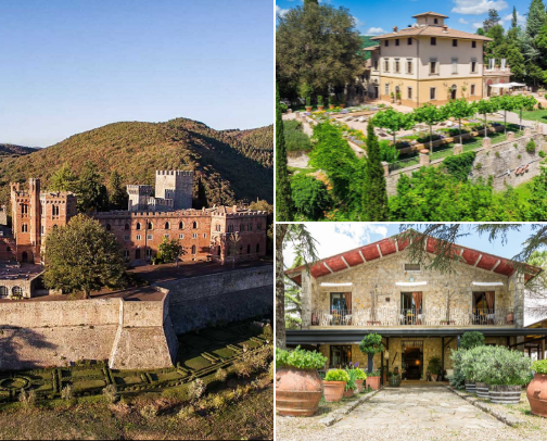 Tuscany getaways cover photo collage