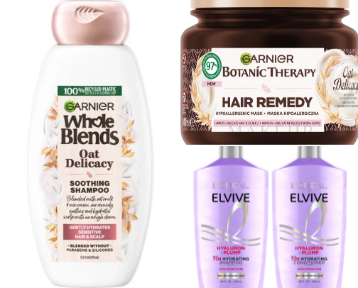 hair care products cover photo collage