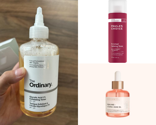 Skincare recommendations cover photo collage