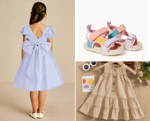 Baby Girl Clothes & Shoes cover photo collage