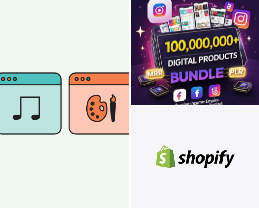 Digital products cover photo collage