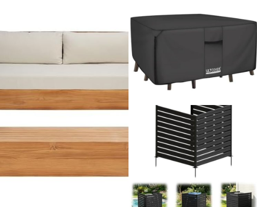 Must haves for a vibey and functional backyard cover photo collage