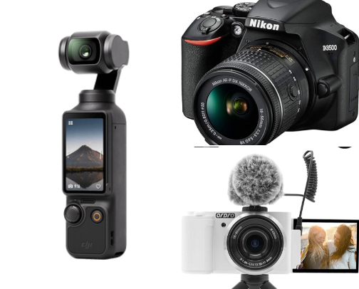 My Camera Recommendations - Vlogging, Filming, & Photography cover photo collage