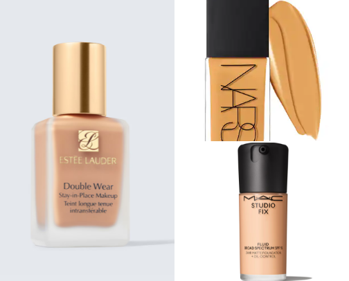 Foundations for oily skin. cover photo collage