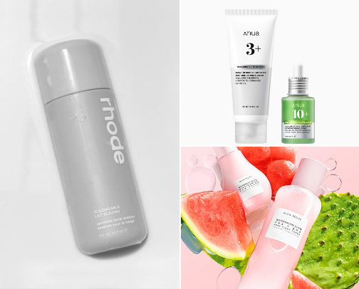 lazy girl skincare favs cover photo collage