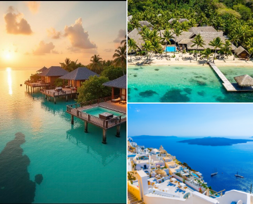 Dreamy Honeymoon Destinations That Feels Like Paradise cover photo collage