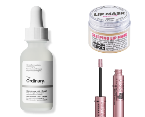 Basic skin care/light makeup cover photo collage