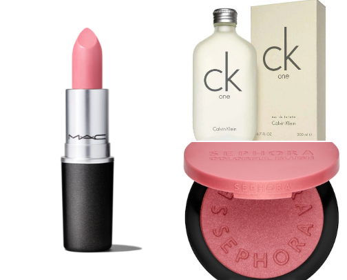 Makeup and cosmetic products cover photo collage