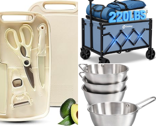 Camping cover photo collage