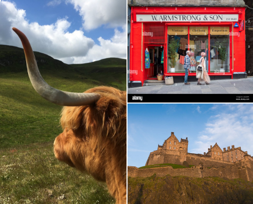 exploring edinburgh 🏴󠁧󠁢󠁳󠁣󠁴󠁿 - coffee, eats, & castles cover photo collage