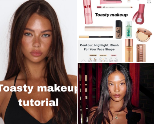 The ultimate 'Toasty girl’ summer makeup look cover photo collage