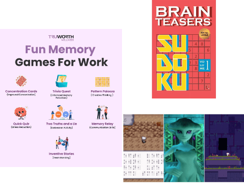 Brain Bootcamp: Improve Your Memory, Logic, and Problem-Solving Skills! cover photo collage