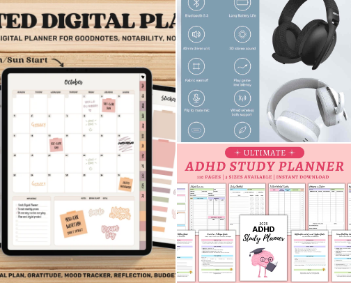 Studying Must Haves 🤓📚 cover photo collage