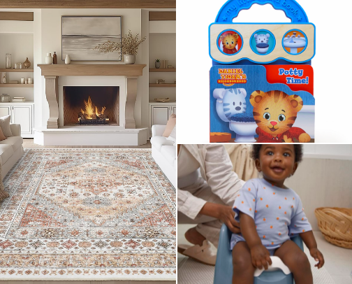 Potty training must haves 🧺🧻 cover photo collage