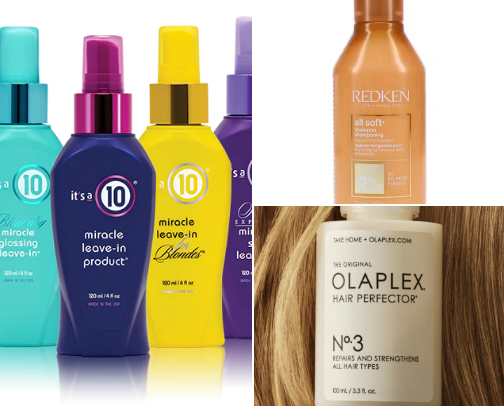 Hair products cover photo collage