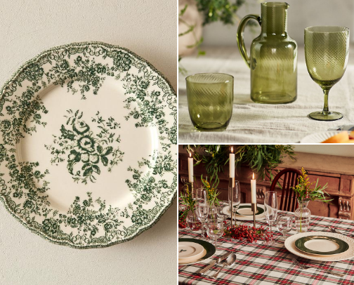 Classic holiday tablescape cover photo collage
