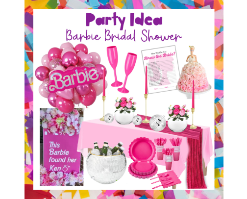 Barbie Bridal Shower cover photo collage