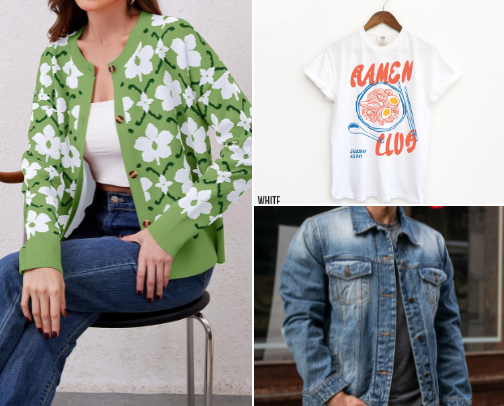 Aesthetic clothes cover photo collage