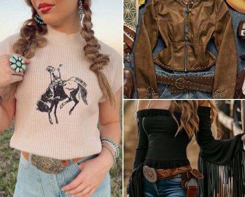 Western SHEIN finds cover photo collage