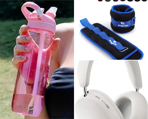 Gym essentials for women cover photo collage