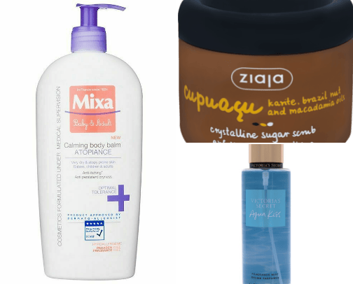 Body products/routine cover photo collage