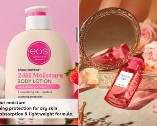 Strawberry shower routine cover photo collage