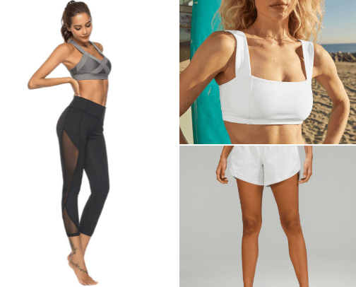 Workout clothes cover photo collage
