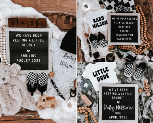 Rad little pregnancy announcements cover photo collage