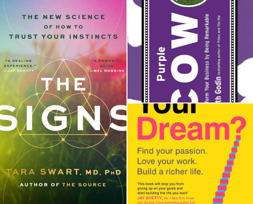 Top book recs about growth 📚 cover photo collage