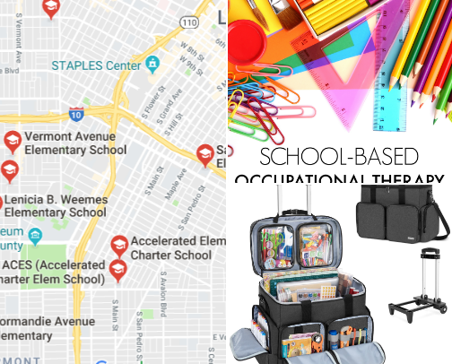 Traveling School OT Essentials: Tools, Bags & Organization Strategies: Your road-warrior’s guide to tools, bags, and systems that make traveling between schools easier. cover photo collage