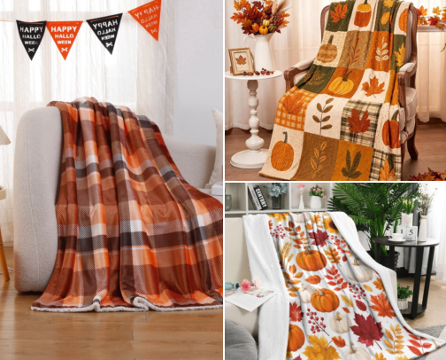 Snuggle up with these cozy fall blankets cover photo collage