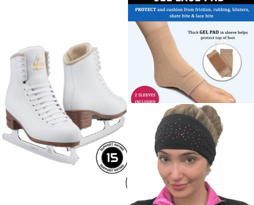 figure skating equipment! cover photo collage