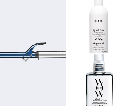 Haircare and tools cover photo collage