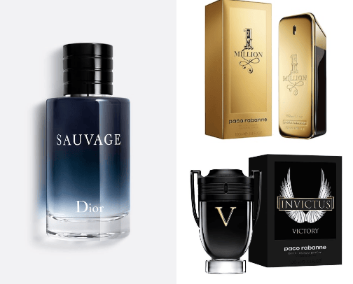 Fragrances man cover photo collage