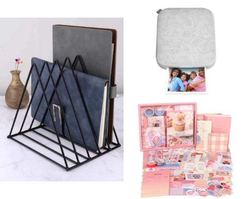Aesthetic stationary cover photo collage