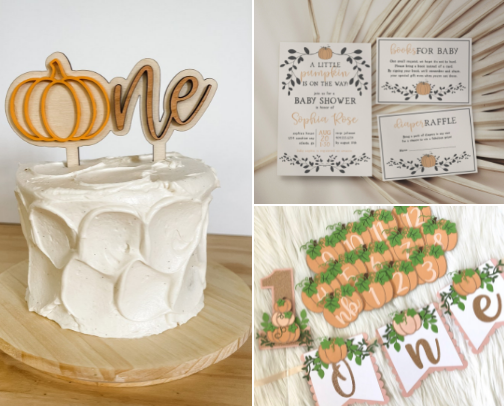 Little Pumpkin Fall Party Collection cover photo collage