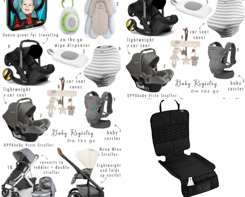 Car seat cover photo collage