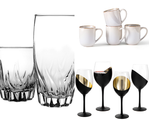 “Drinkware Dreams: Cups, Glasses, Tumblers & Mugs for Every Sip” 💦 cover photo collage