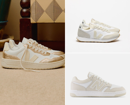 The Everyday Neutral Sneaker 🤍👟 | Affordable, On-Trend, Effortlessly Stylish cover photo collage
