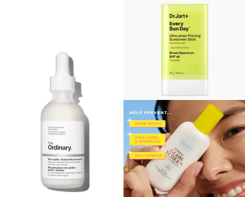 Recently acquired skin care cover photo collage