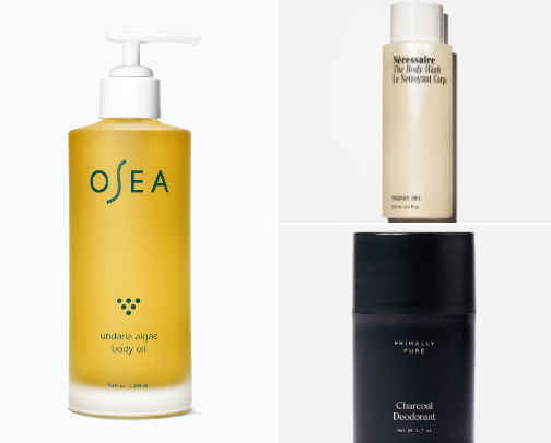 Clean Girl Body Washes I Actually Use (Non-Toxic + Pregnancy Friendly) cover photo collage