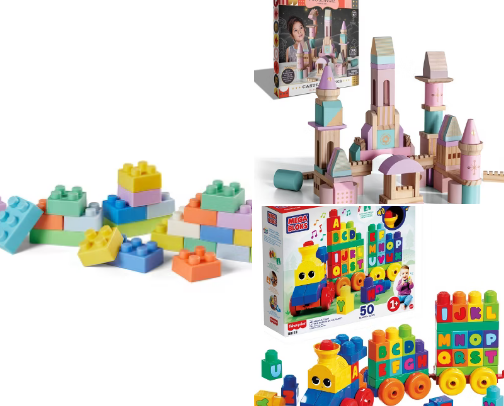 Soft Building blocks for toddler cover photo collage