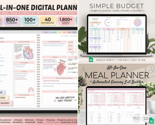 Productivity Templates cover photo collage