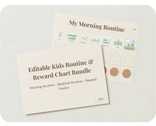 Visual Routine & Reward Chart Bundle for Kids Without Daily Power Struggles cover photo collage