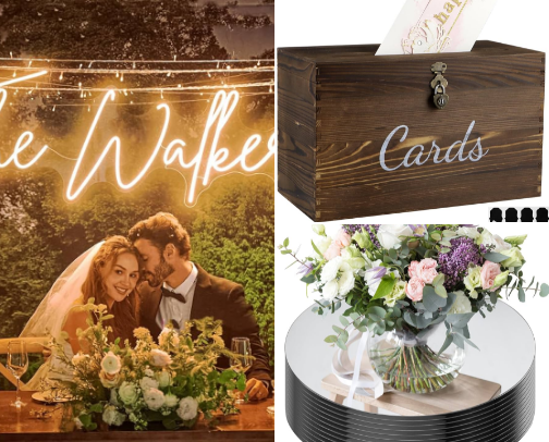 Elegant Wedding Decor on a Budget cover photo collage